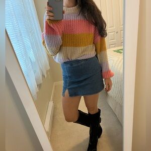 Colourful knit sweater